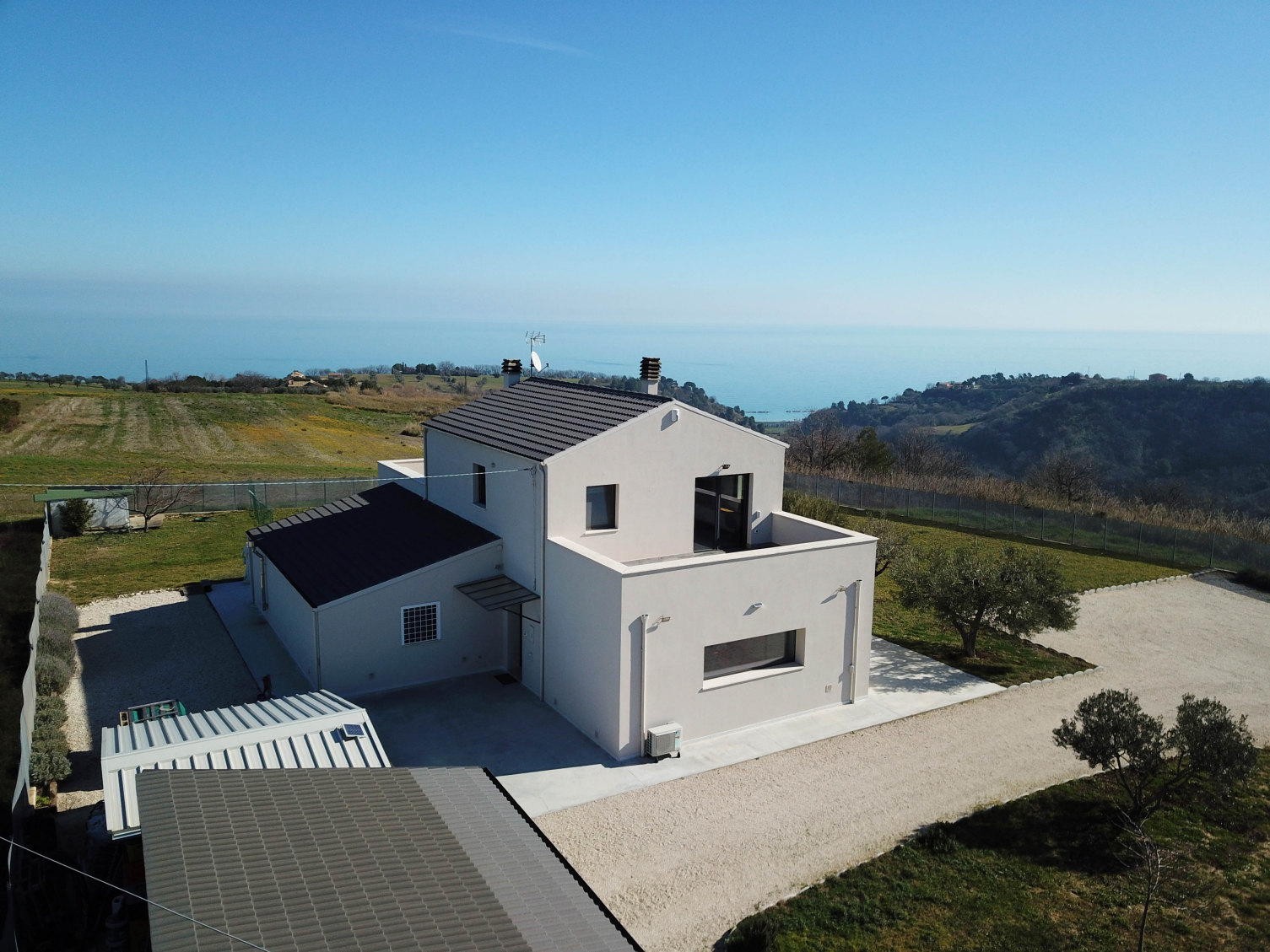 country house with sea view